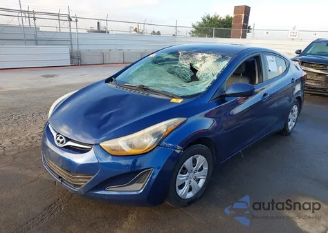 2016 Hyundai Elantra Se z USA, uszkodzony, nr VIN 5NPDH4AE5GH730690